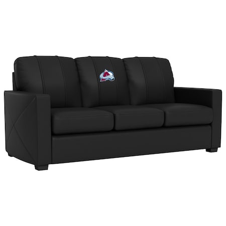 Dreamseat Silver Sofa with Colorado Avalanche Logo XZ7759001SOCDBK-PSNHL40070